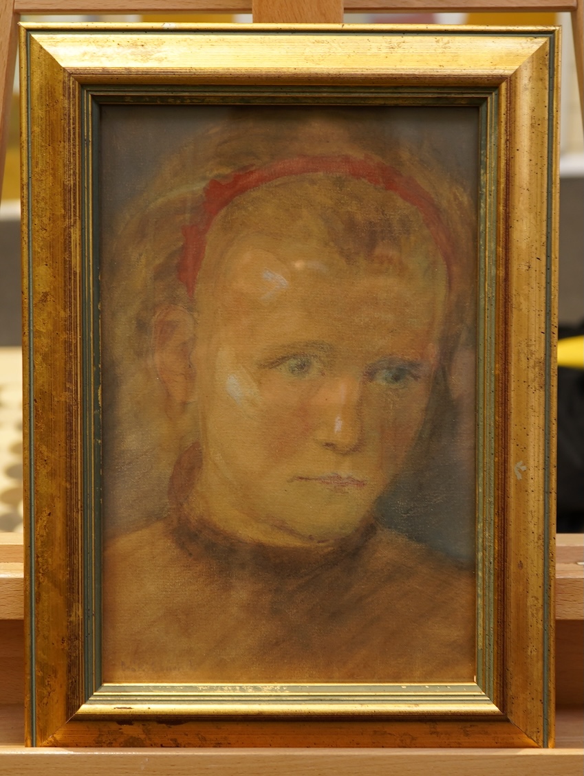 Lajos Deák Ébner, Hungarian (1850-1934), A head and shoulders portrait of a girl